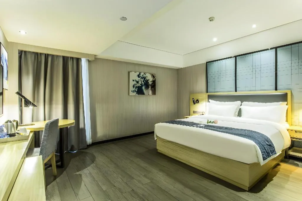 Bed in Echarm Hotel Beihai Railway Station