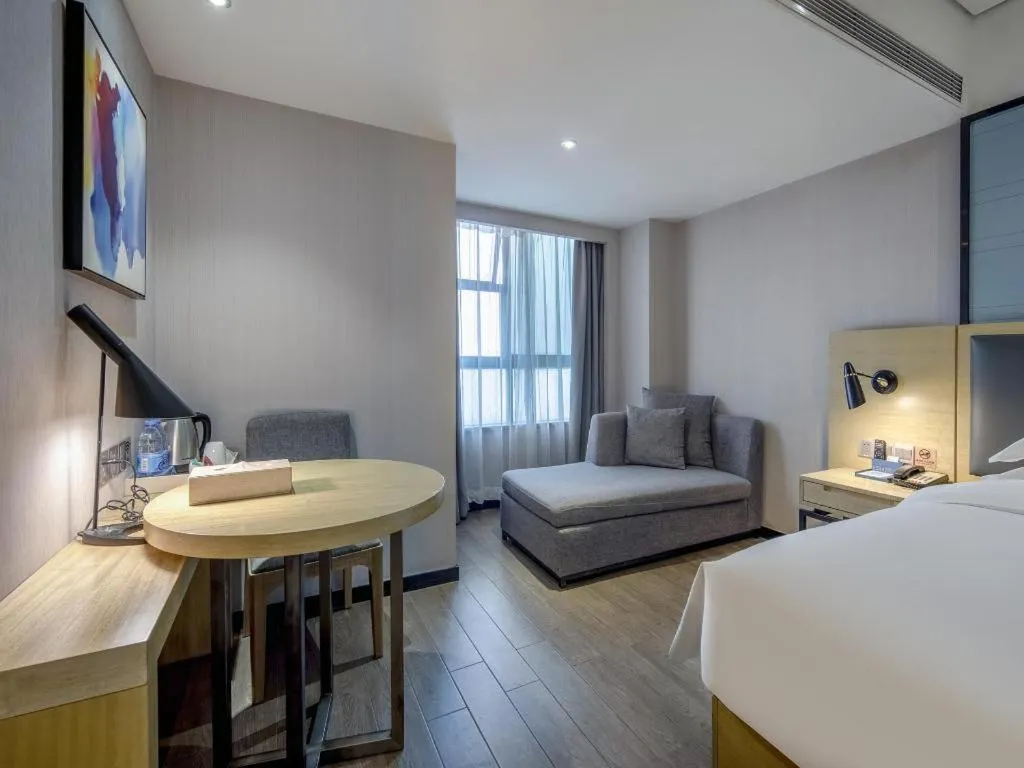 Bed in Echarm Hotel Beihai Railway Station