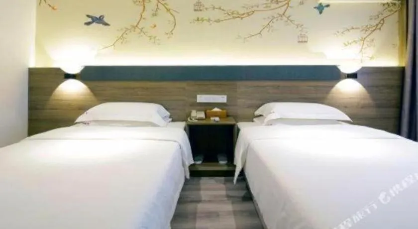 Bed in Anyi 158 Hotel Fuqin