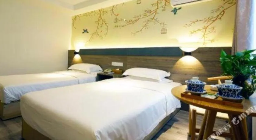 Bed in Anyi 158 Hotel Fuqin