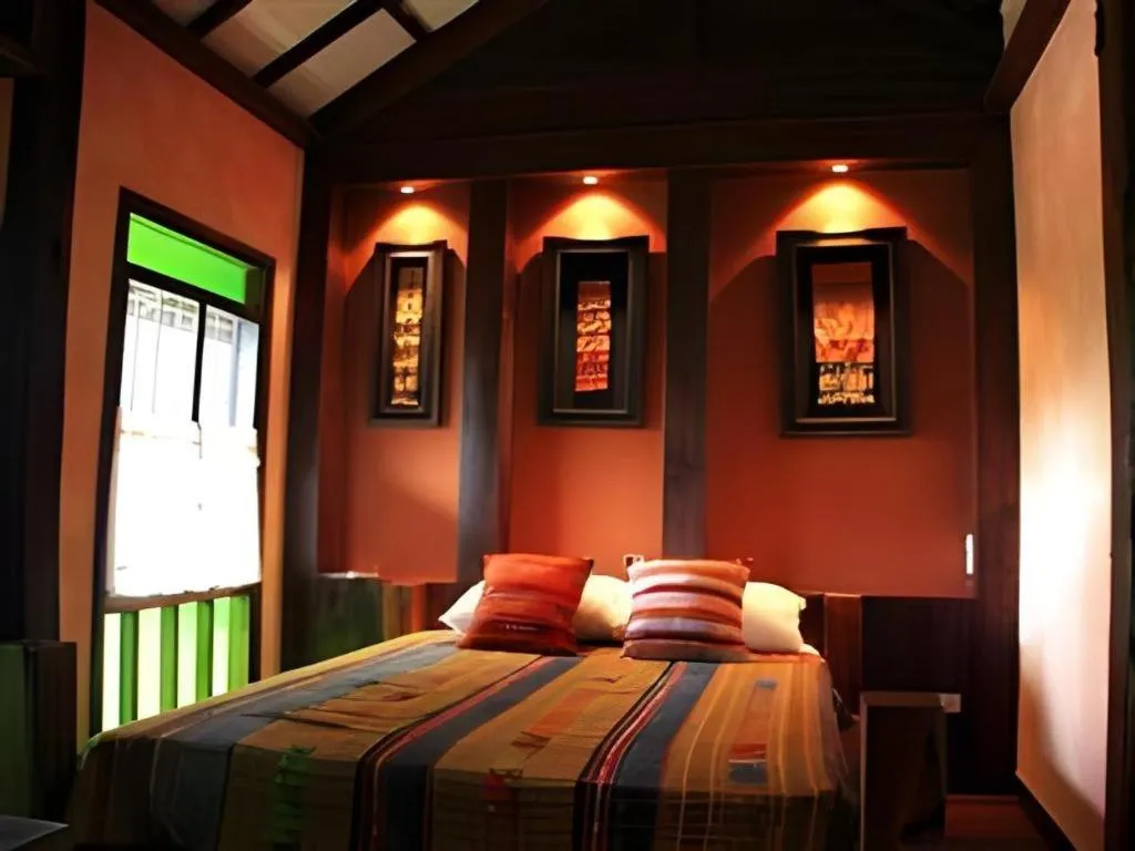Bed in Lanna Rice Barn Homestay