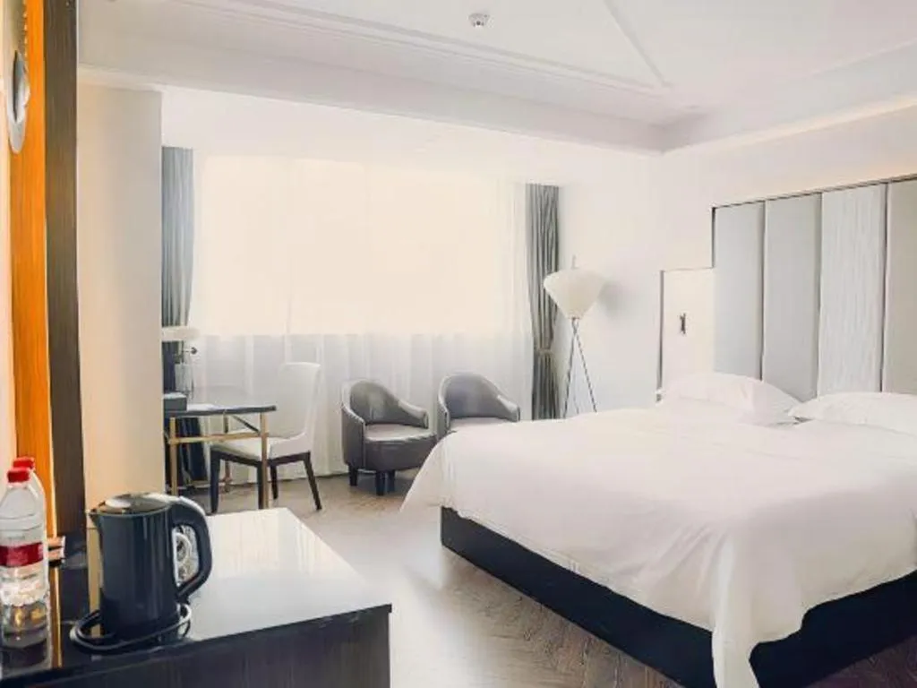 Bed in Jinjiang Metropolo Hotel Nanjing Jiangning Binjiang Development Zone