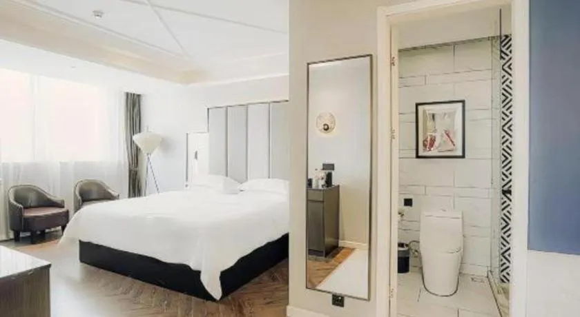 Bed in Jinjiang Metropolo Hotel Nanjing Jiangning Binjiang Development Zone