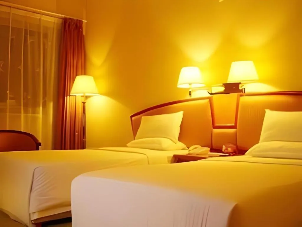 Bed in Out Sky Hotel