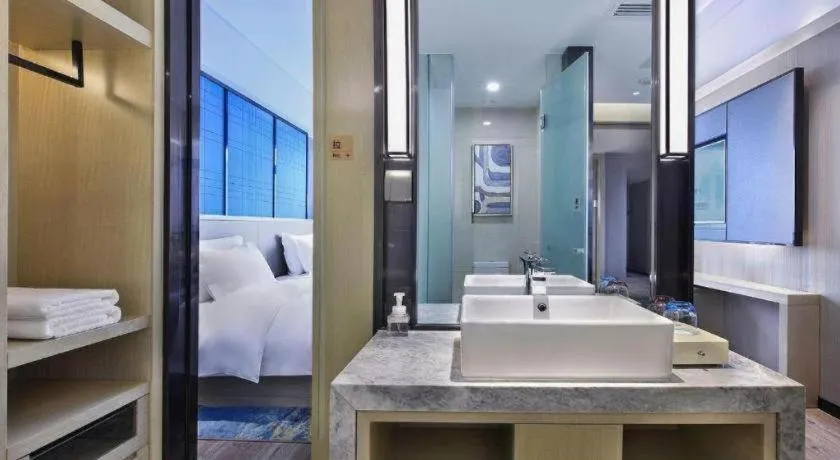 Bed in Echarm Hotel Guilin North High Speed Railway Station