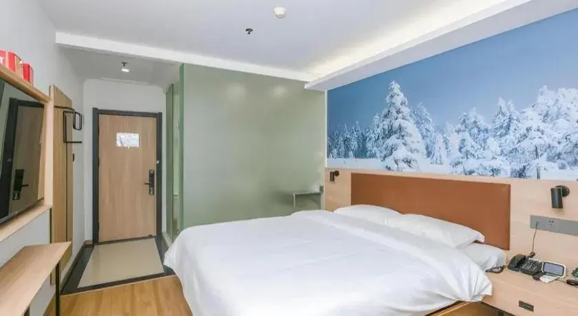 Bed in GreenTree Inn Beijing Chaoyang District Shilihe Subway Station Express Hotel Bed in GreenTree Inn Beijing Chaoyang District Shilihe Subway Station Express Hotel