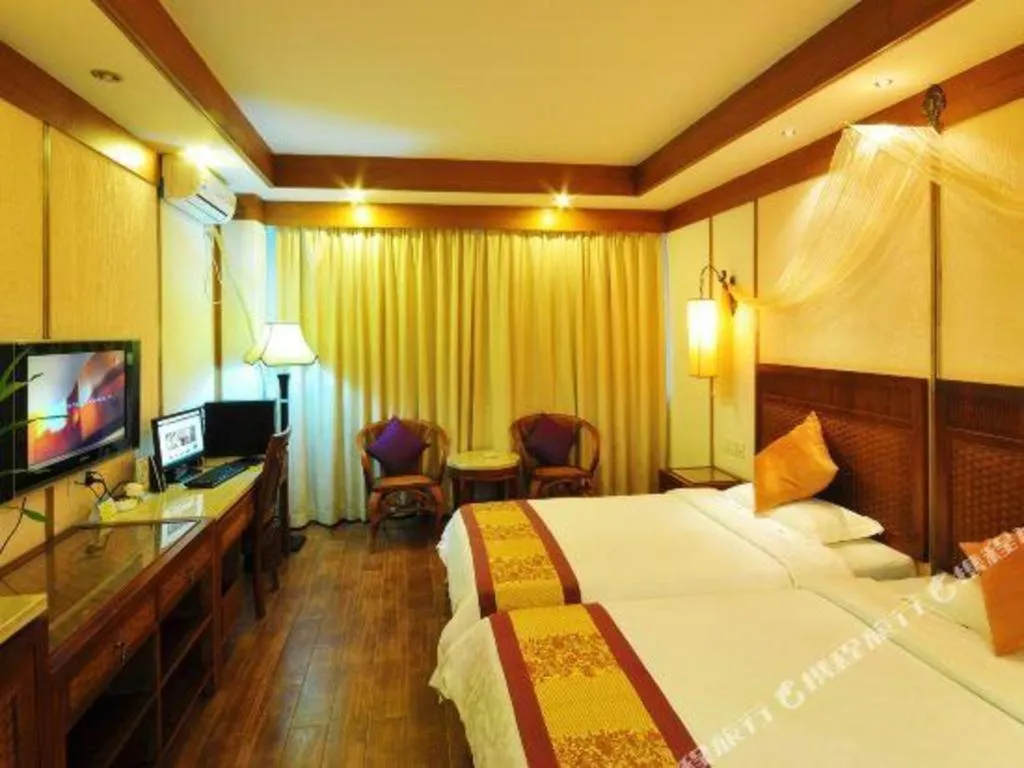 Bed in Haikou Kai Wei Hotel