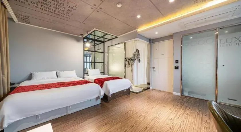 Bed in Jeju Lux Hotel Bed in Jeju Lux Hotel