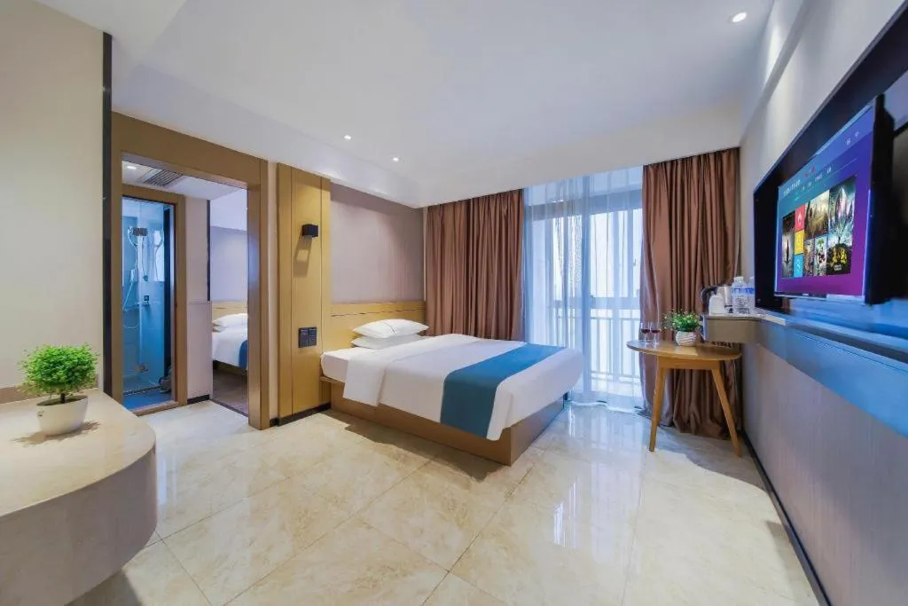 Bed in City Comfort Inn Chongqing Jiangbei Airport T3 Terminal