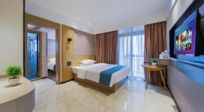 Bed in City Comfort Inn Chongqing Jiangbei Airport T3 Terminal