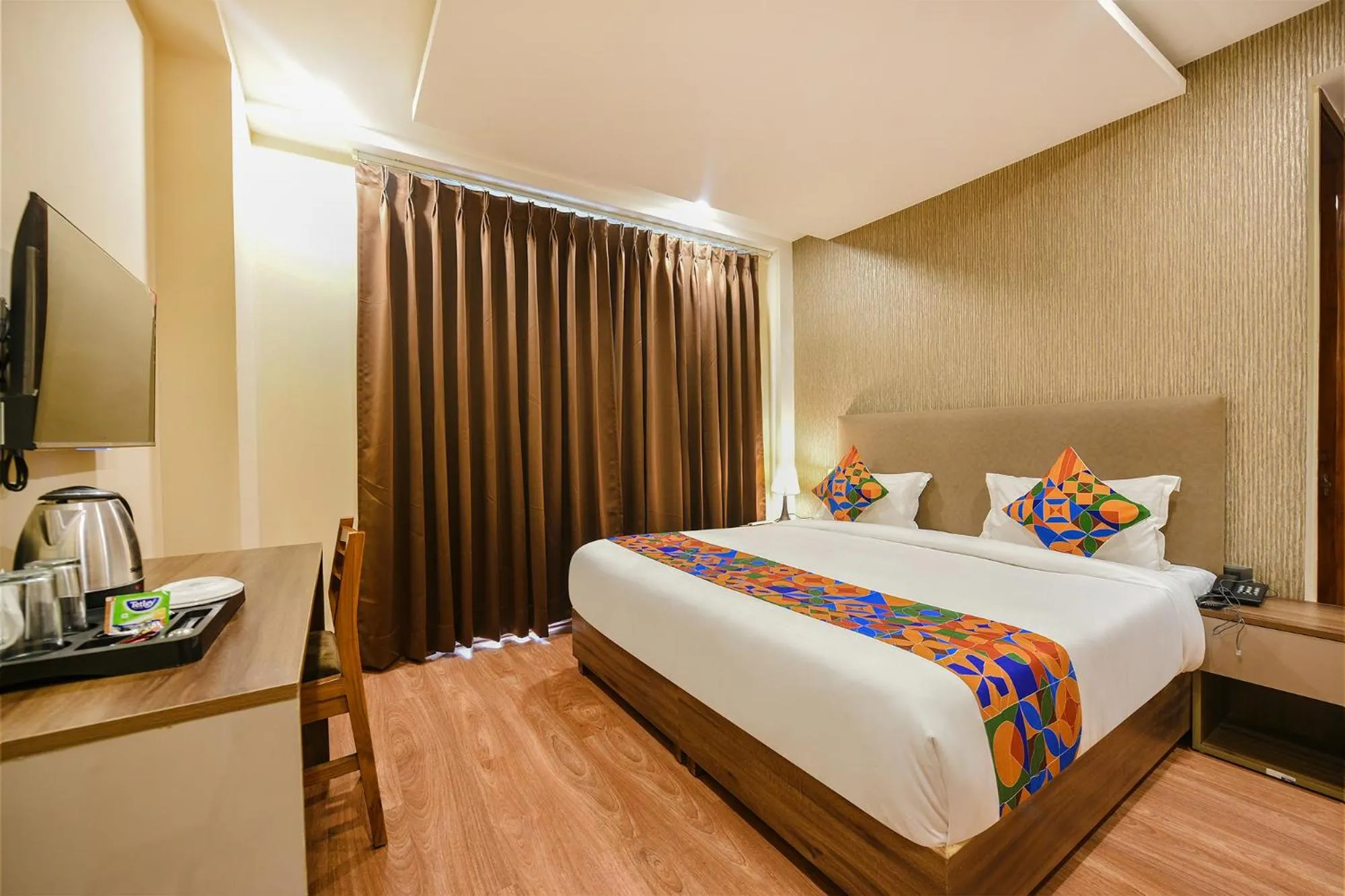 Bed in FabHotel Prime Blest Park Near Yashobhoomi Convention Centre