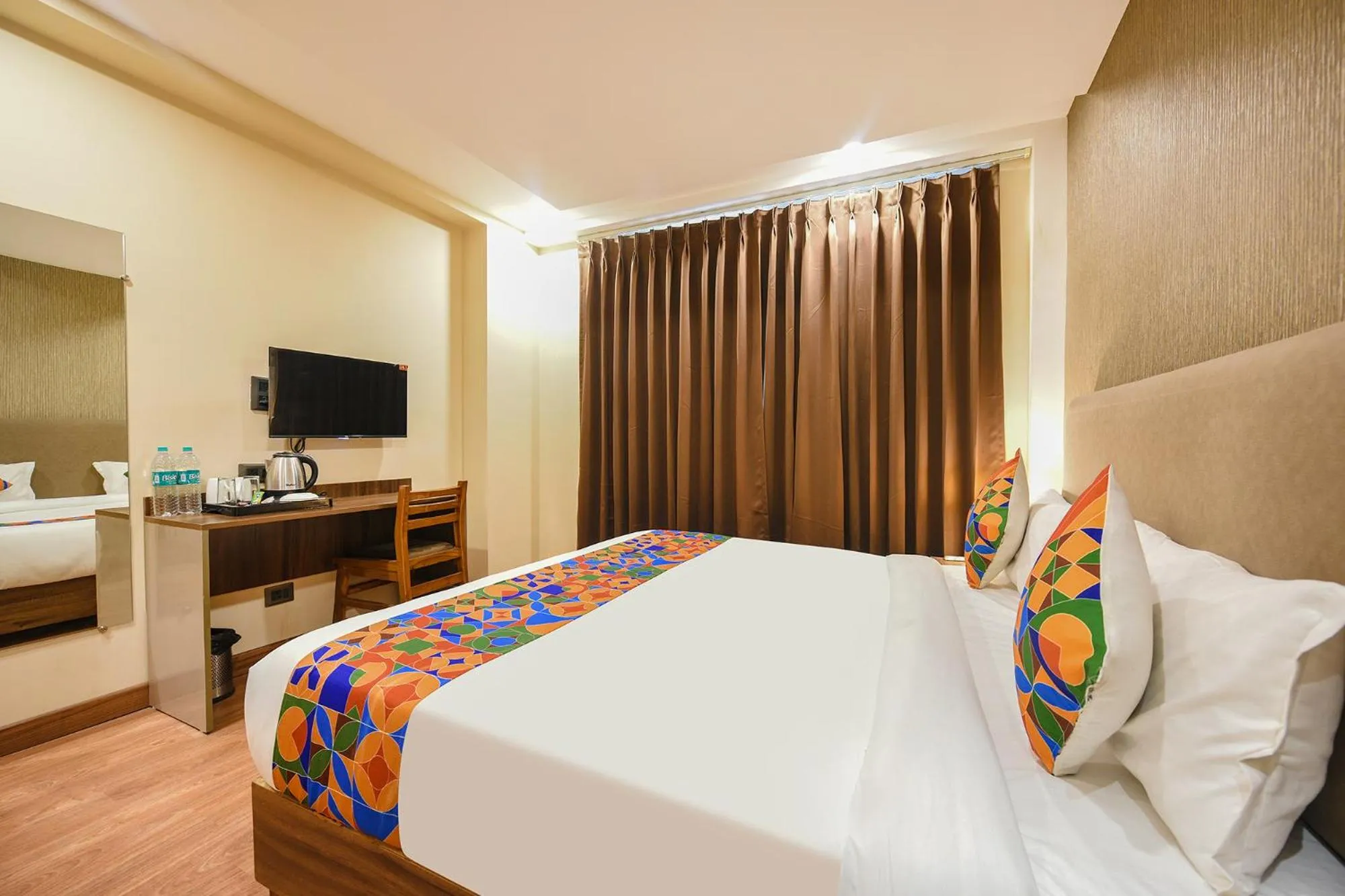 Bed in FabHotel Prime Blest Park Near Yashobhoomi Convention Centre