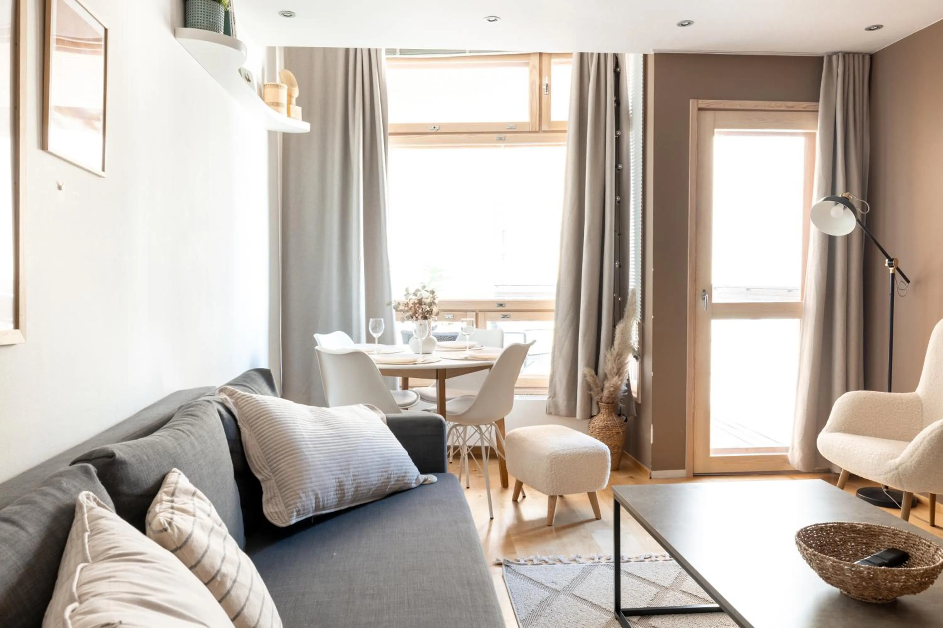 Living room in 2ndhomes Kamppi Center Apartment with Balcony & Sauna