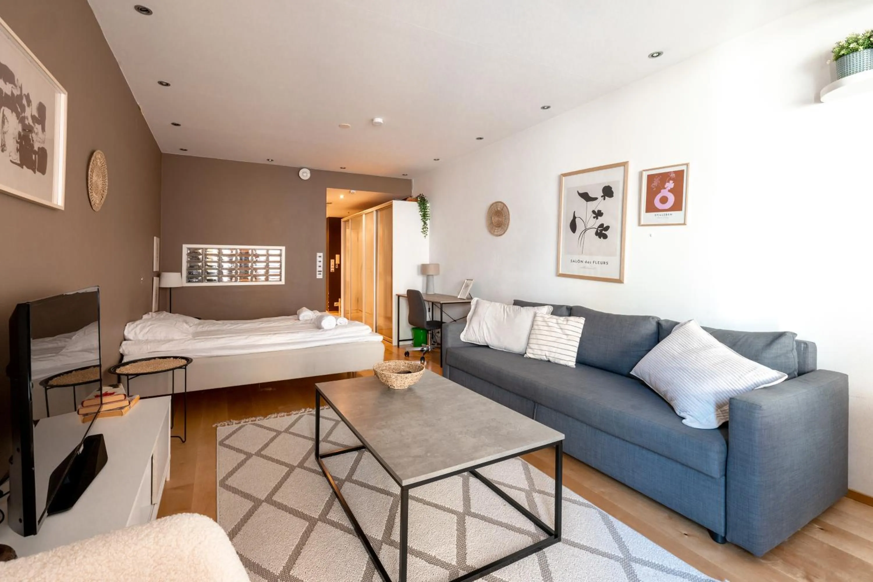 Living room in 2ndhomes Kamppi Center Apartment with Balcony & Sauna