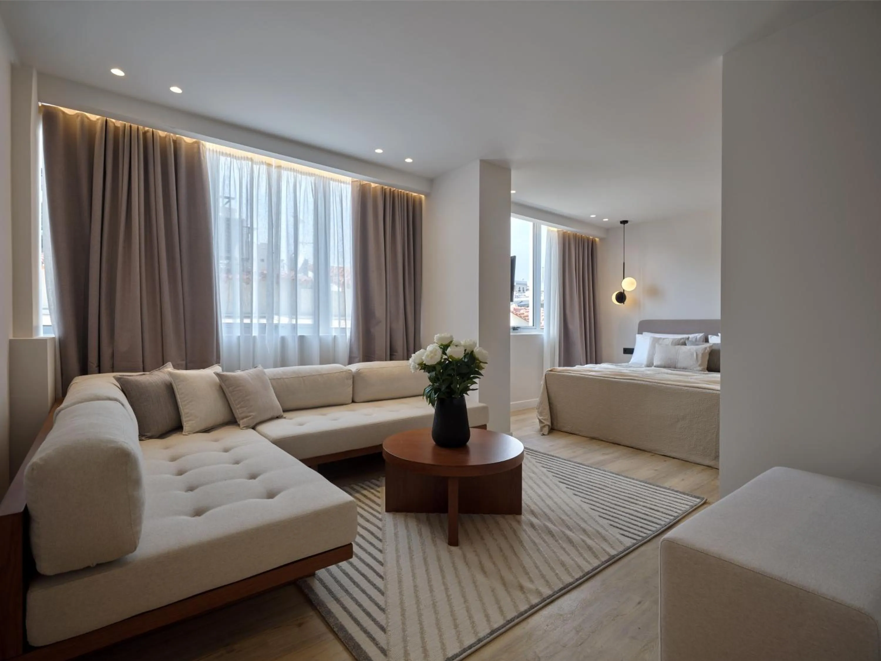 Photo of the whole room, Bed in Haya Athens Loftie Suites