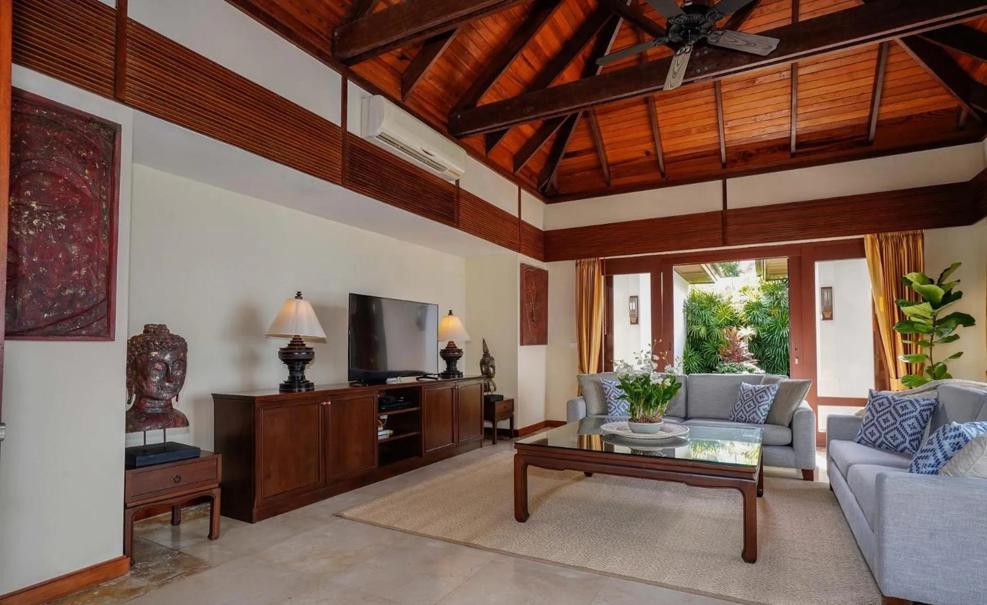 Living room in Miskawaan Beachfront Villas