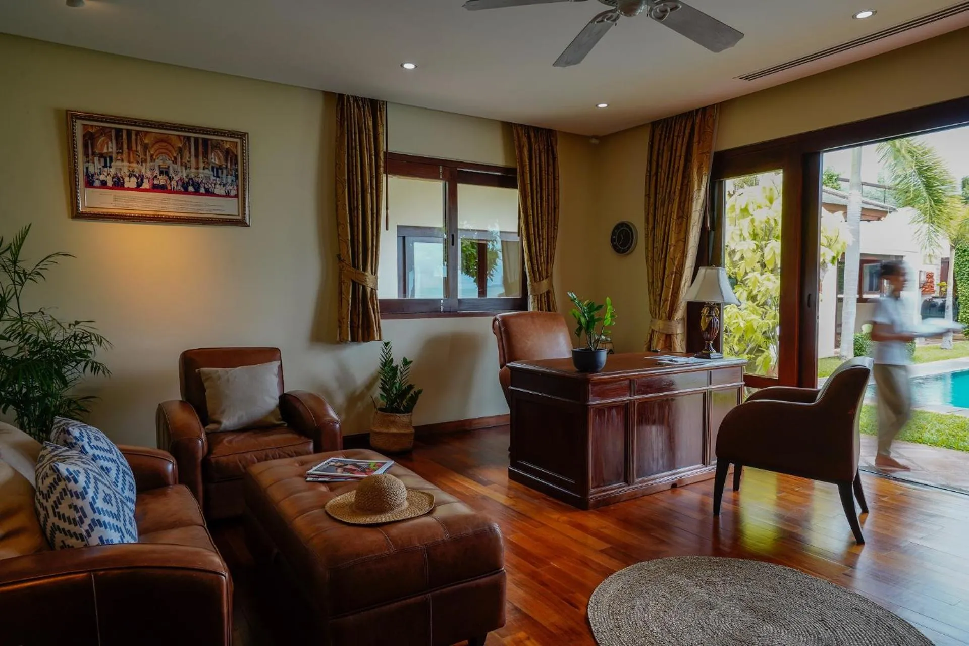 Seating area in Miskawaan Beachfront Villas