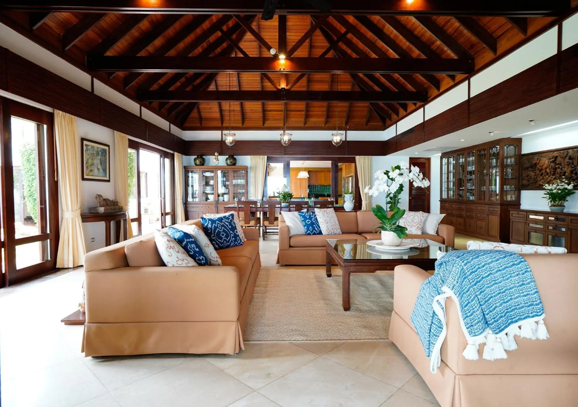 Living room in Miskawaan Beachfront Villas