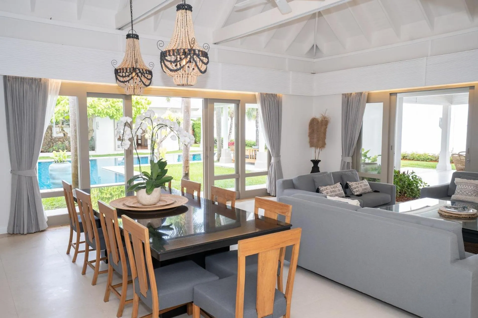 Living room in Miskawaan Beachfront Villas
