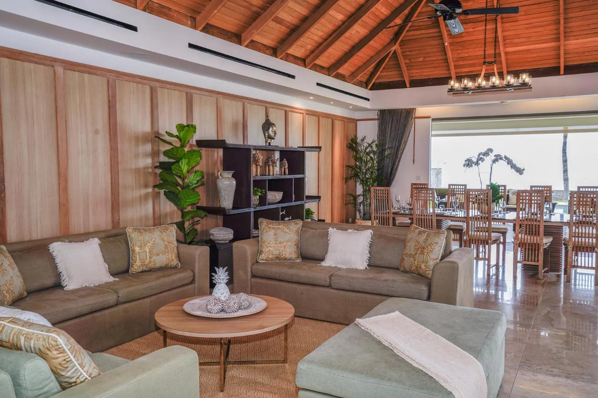 Living room in Miskawaan Beachfront Villas