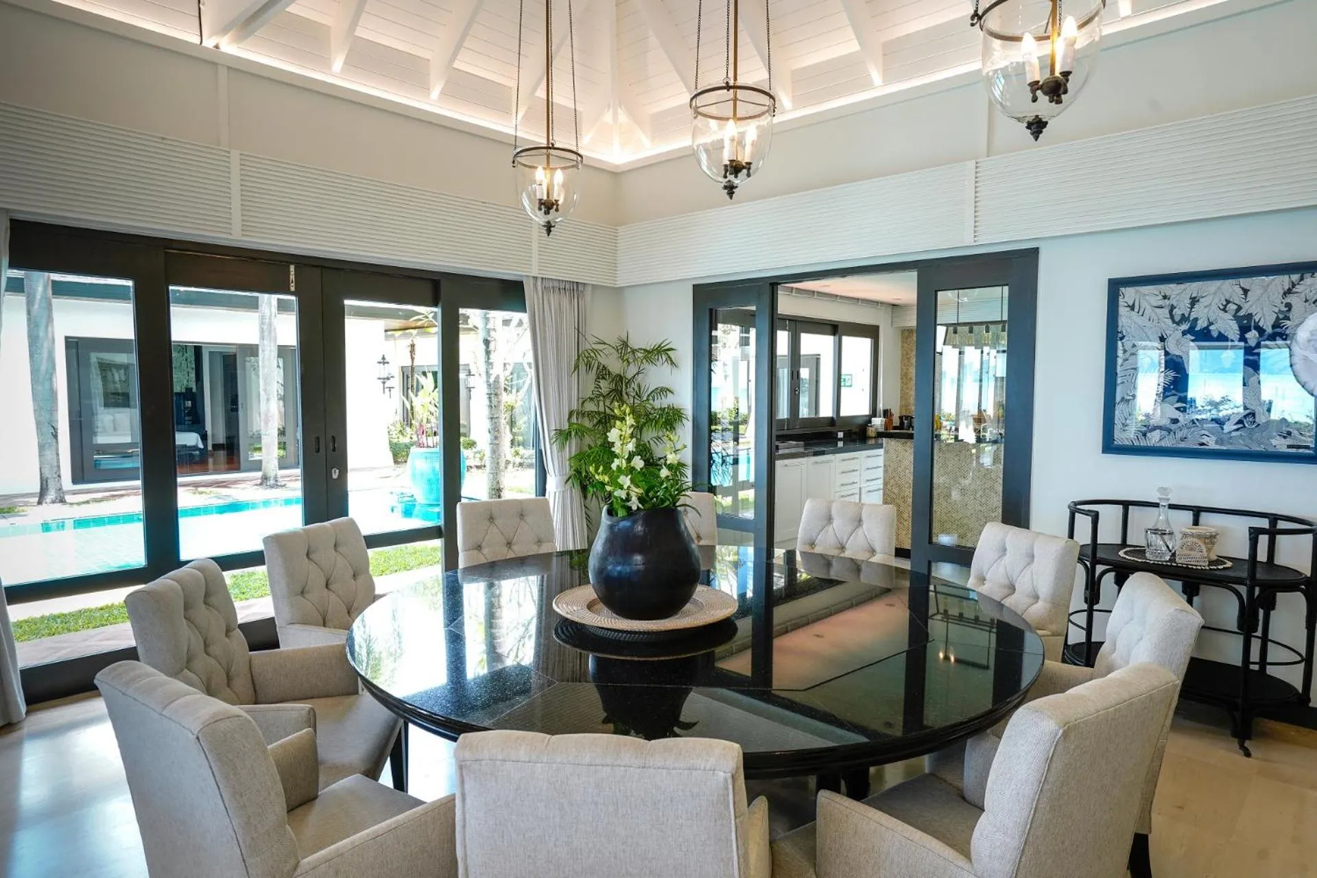 Living room in Miskawaan Beachfront Villas