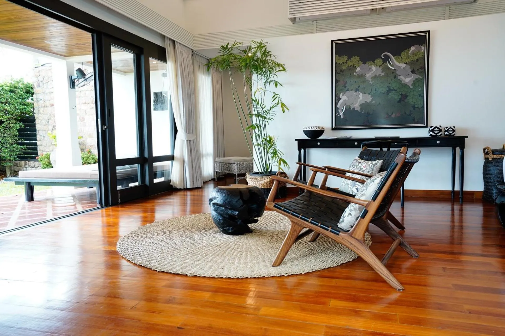 Seating area in Miskawaan Beachfront Villas