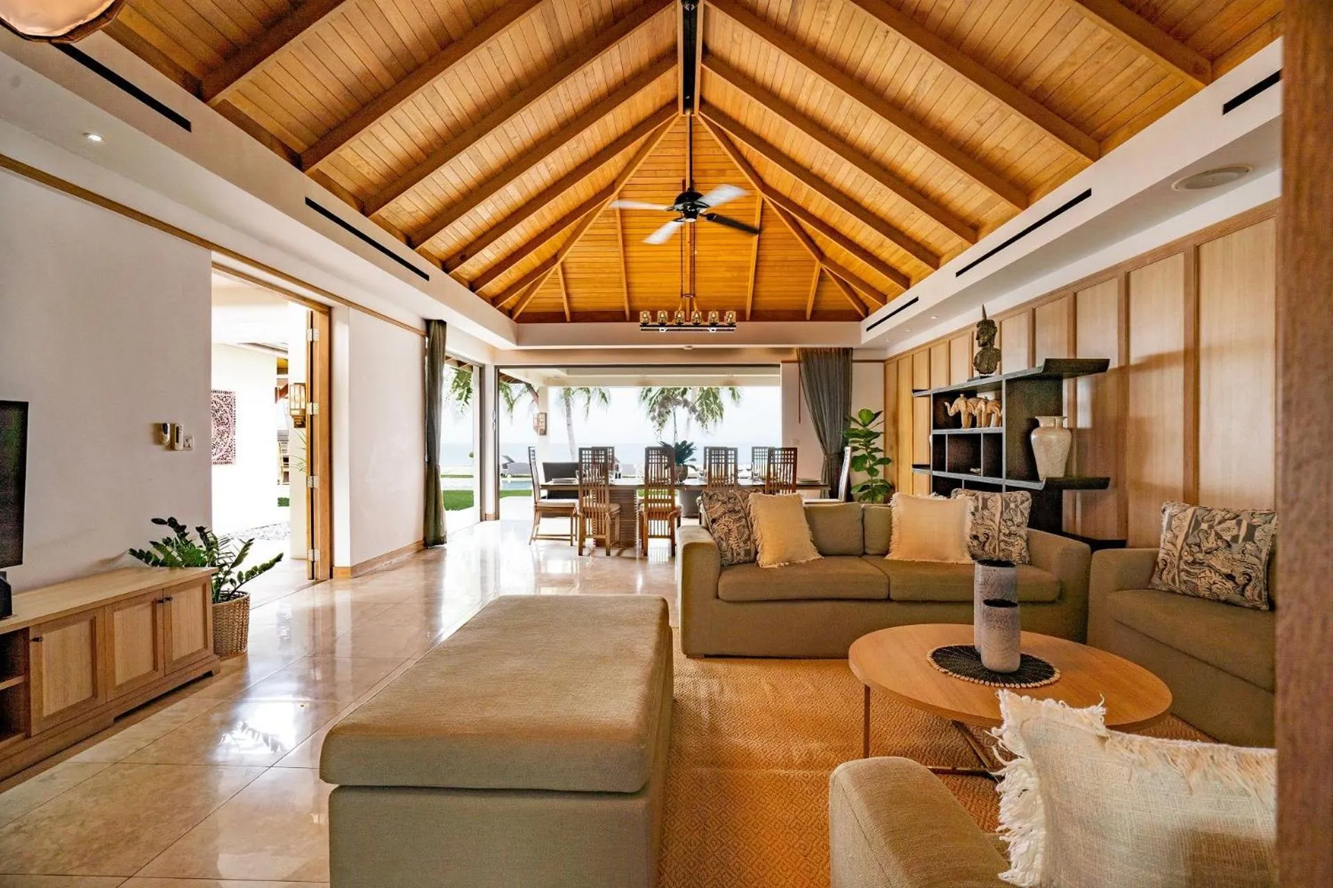 Living room in Miskawaan Beachfront Villas