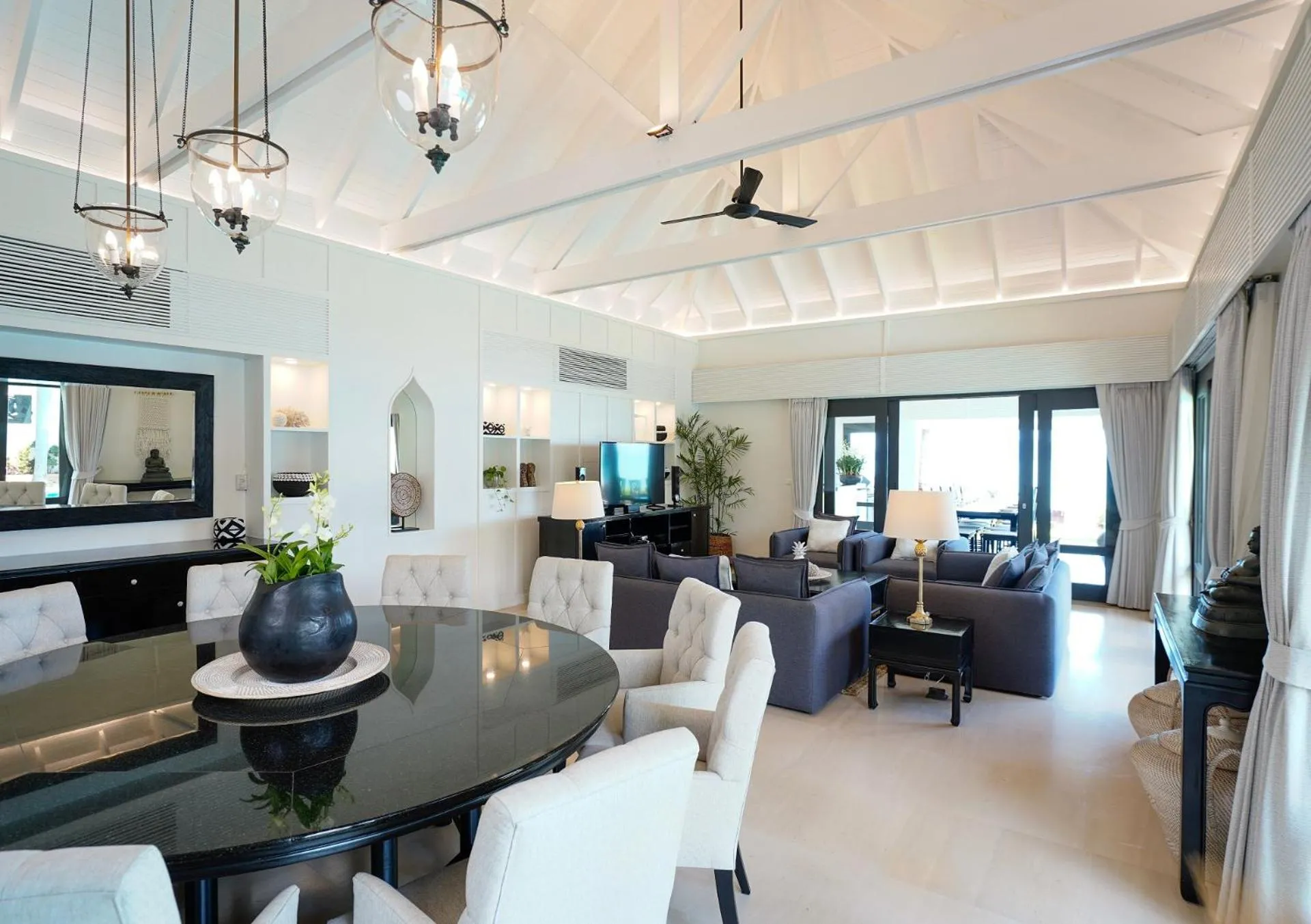 Dining area in Miskawaan Beachfront Villas