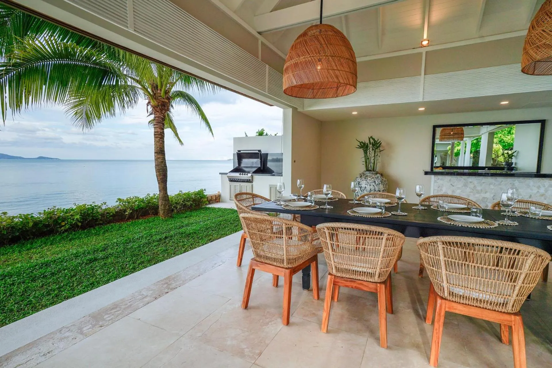 Dining area in Miskawaan Beachfront Villas