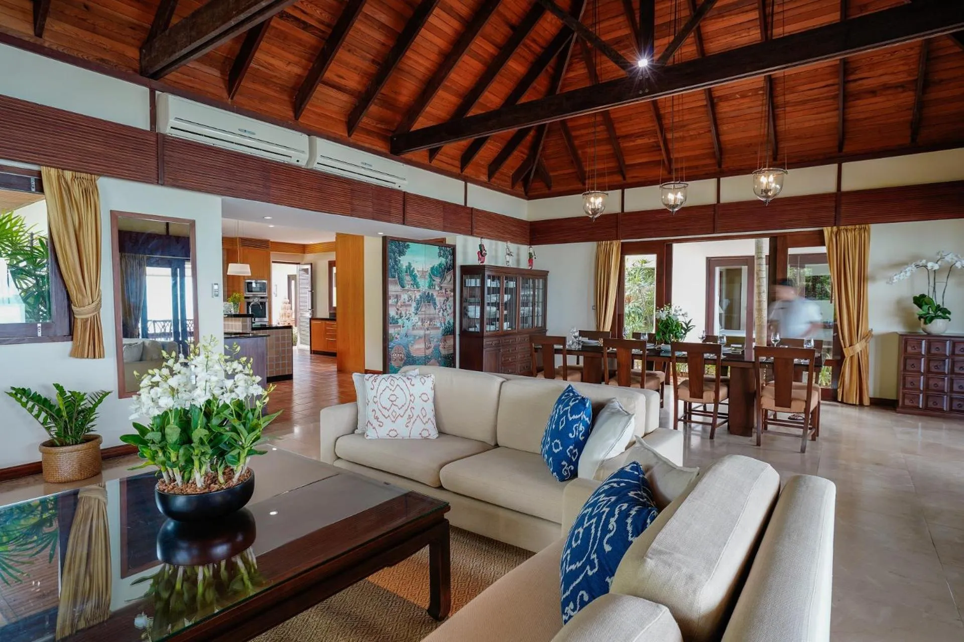 Living room in Miskawaan Beachfront Villas