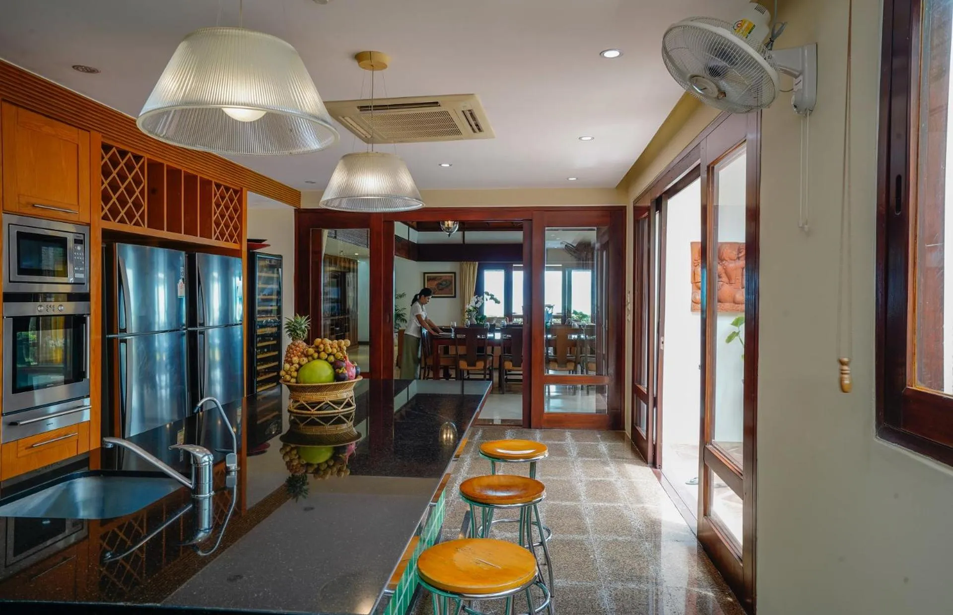 Kitchen or kitchenette in Miskawaan Beachfront Villas