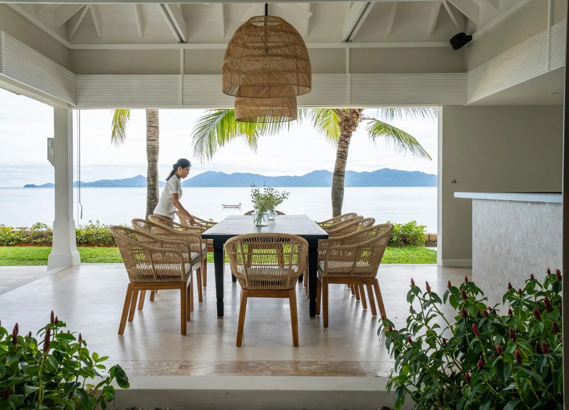 Living room in Miskawaan Beachfront Villas