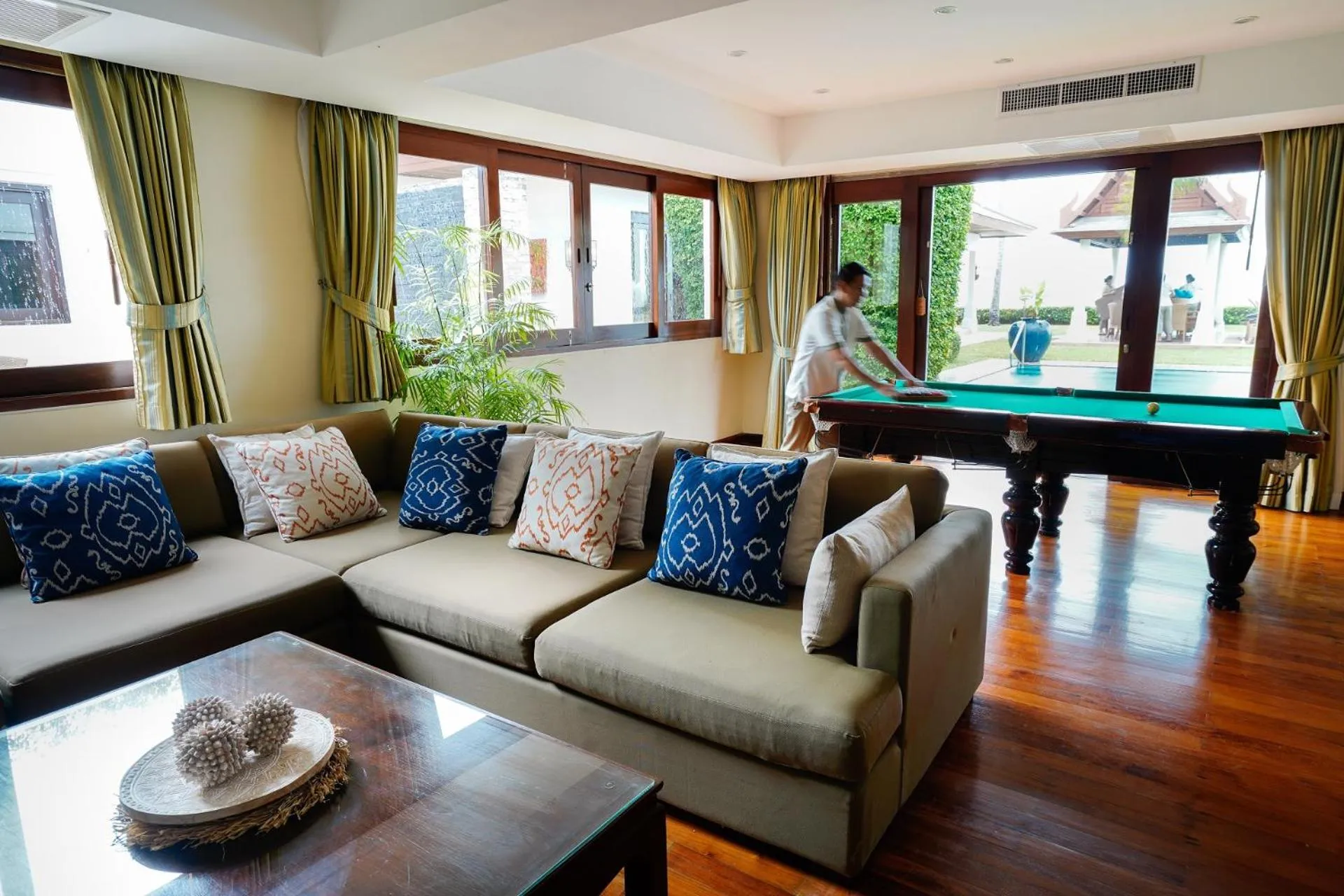 Living room in Miskawaan Beachfront Villas