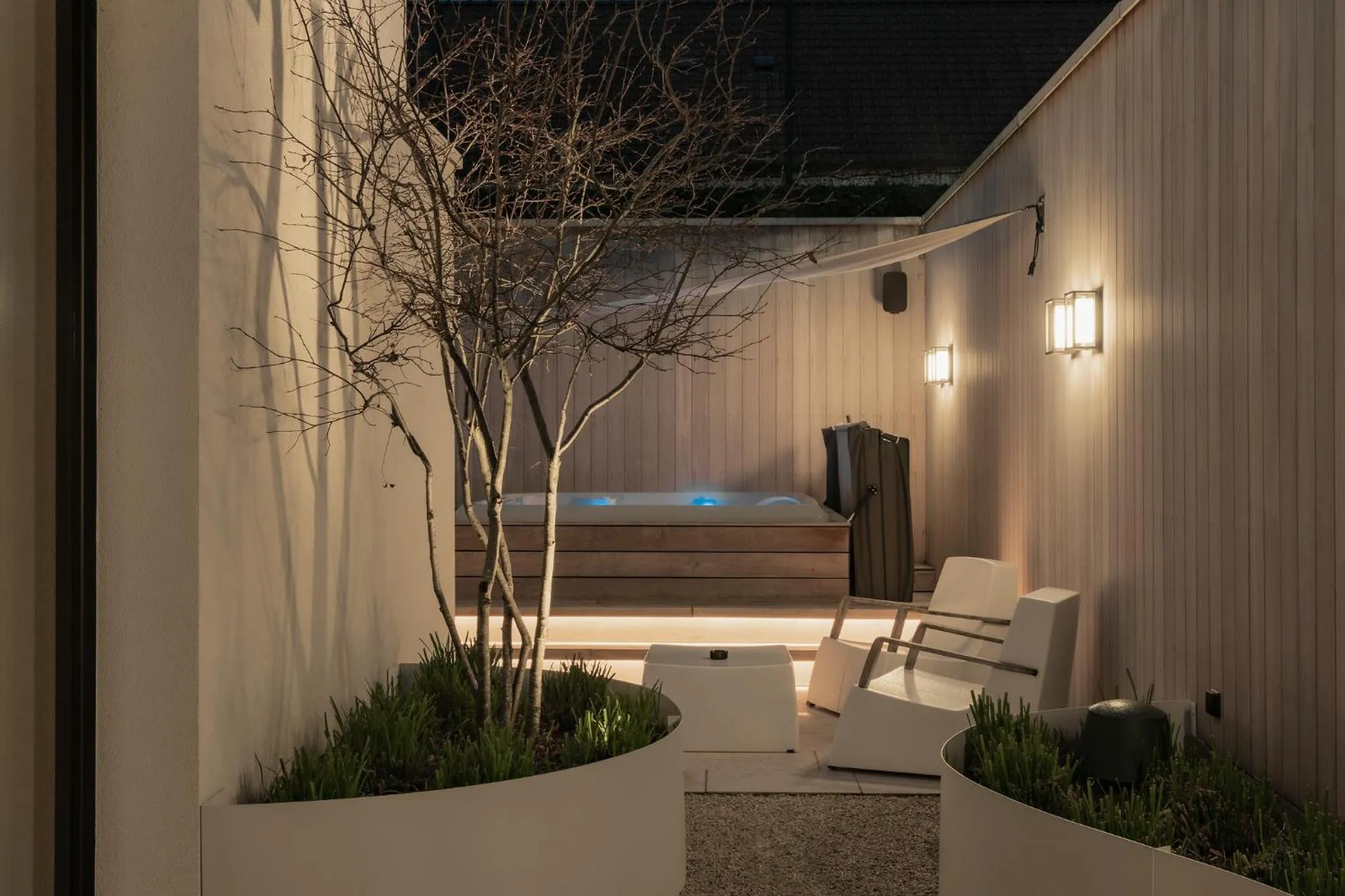 Hot Tub in B&B Herenhuis