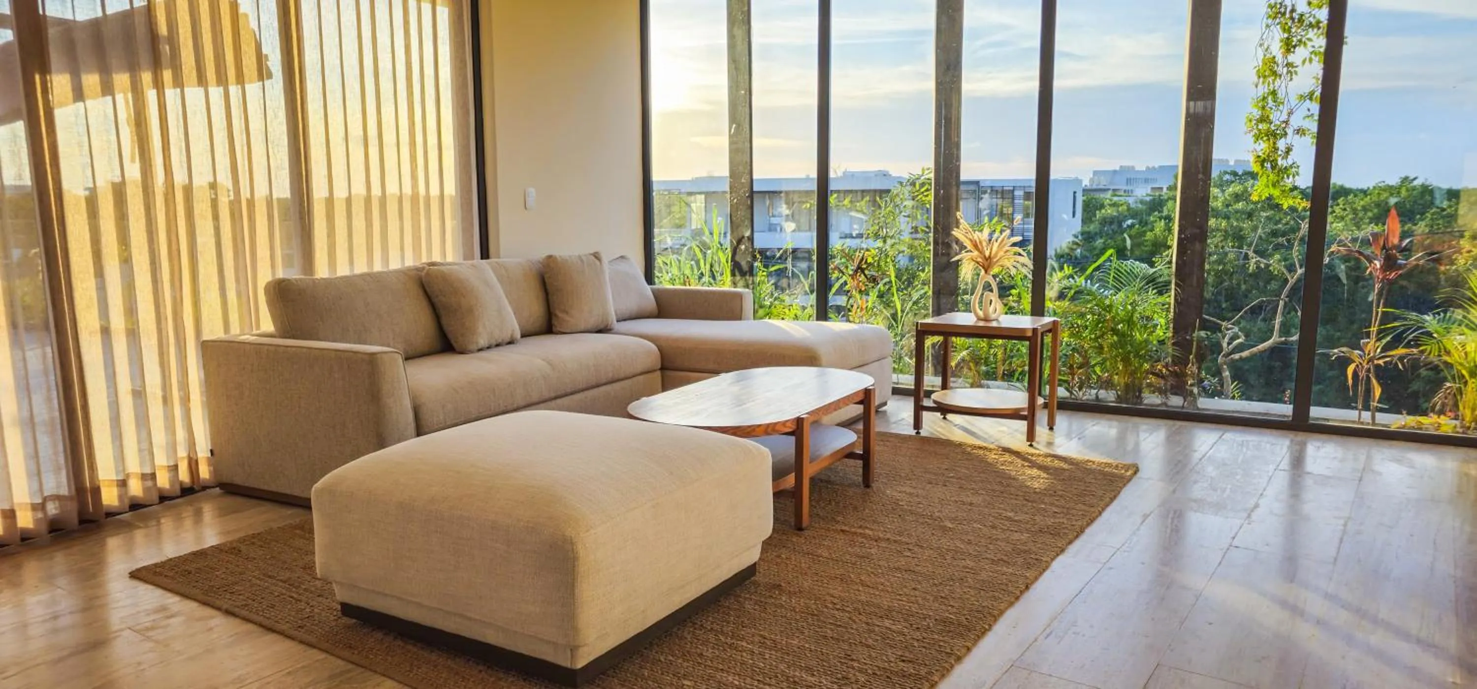 Living room in Luxury Apartment at Mistiq Temple I Tulum