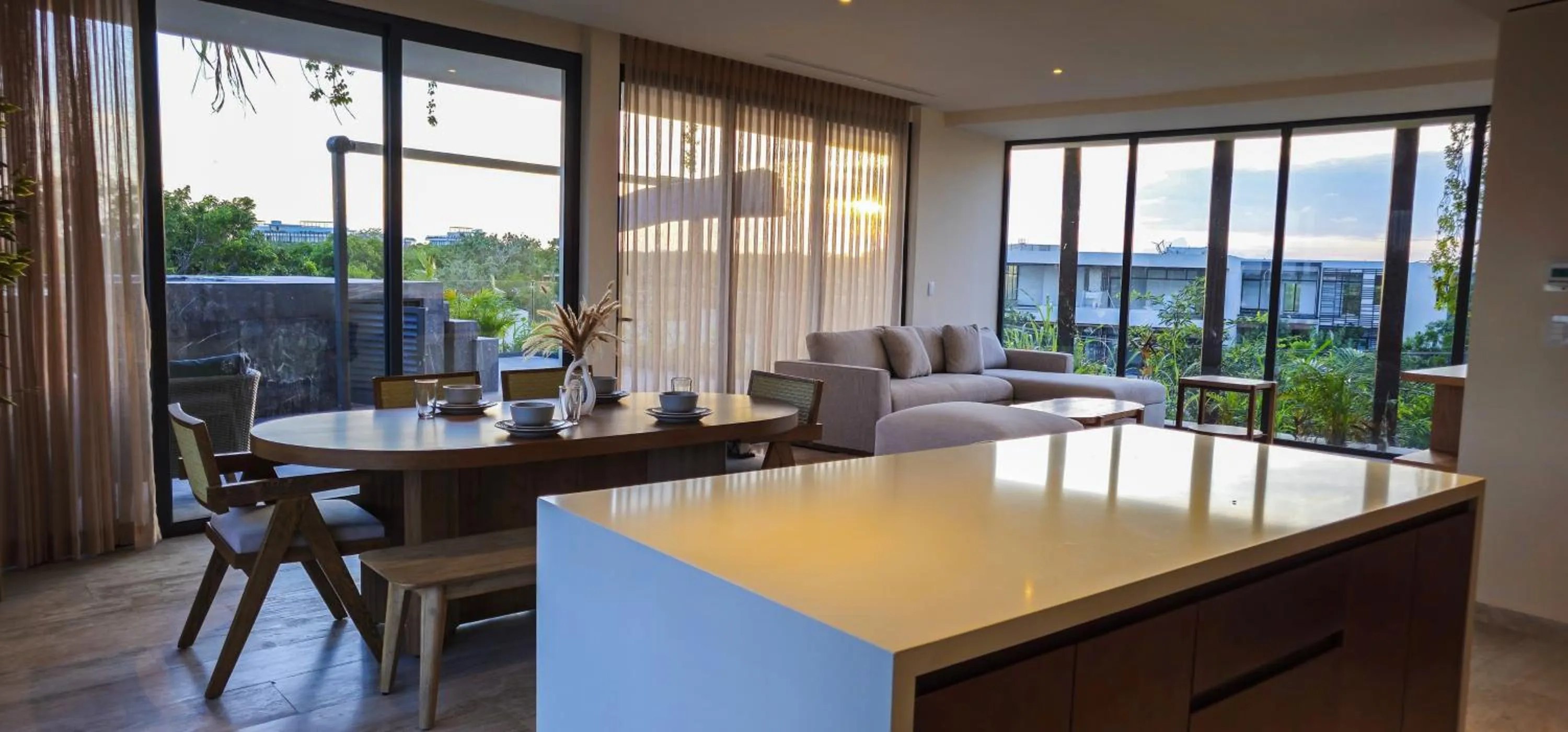 Living room in Luxury Apartment at Mistiq Temple I Tulum