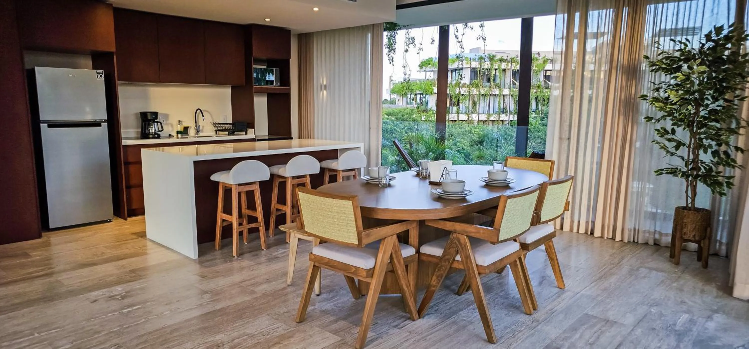 Kitchen or kitchenette in Luxury Apartment at Mistiq Temple I Tulum