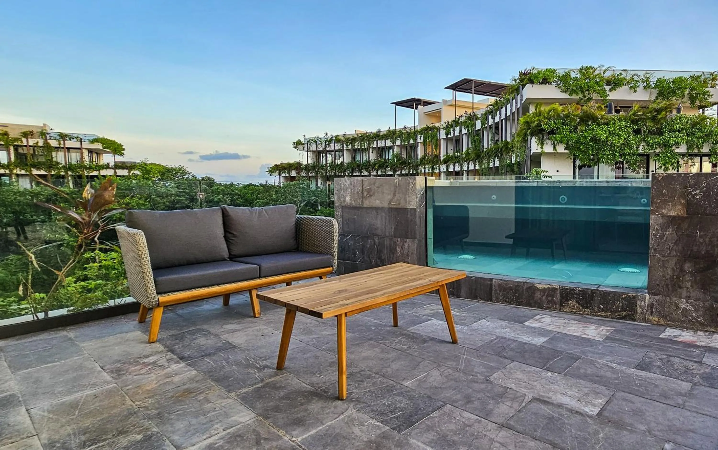 Patio in Luxury Apartment at Mistiq Temple I Tulum