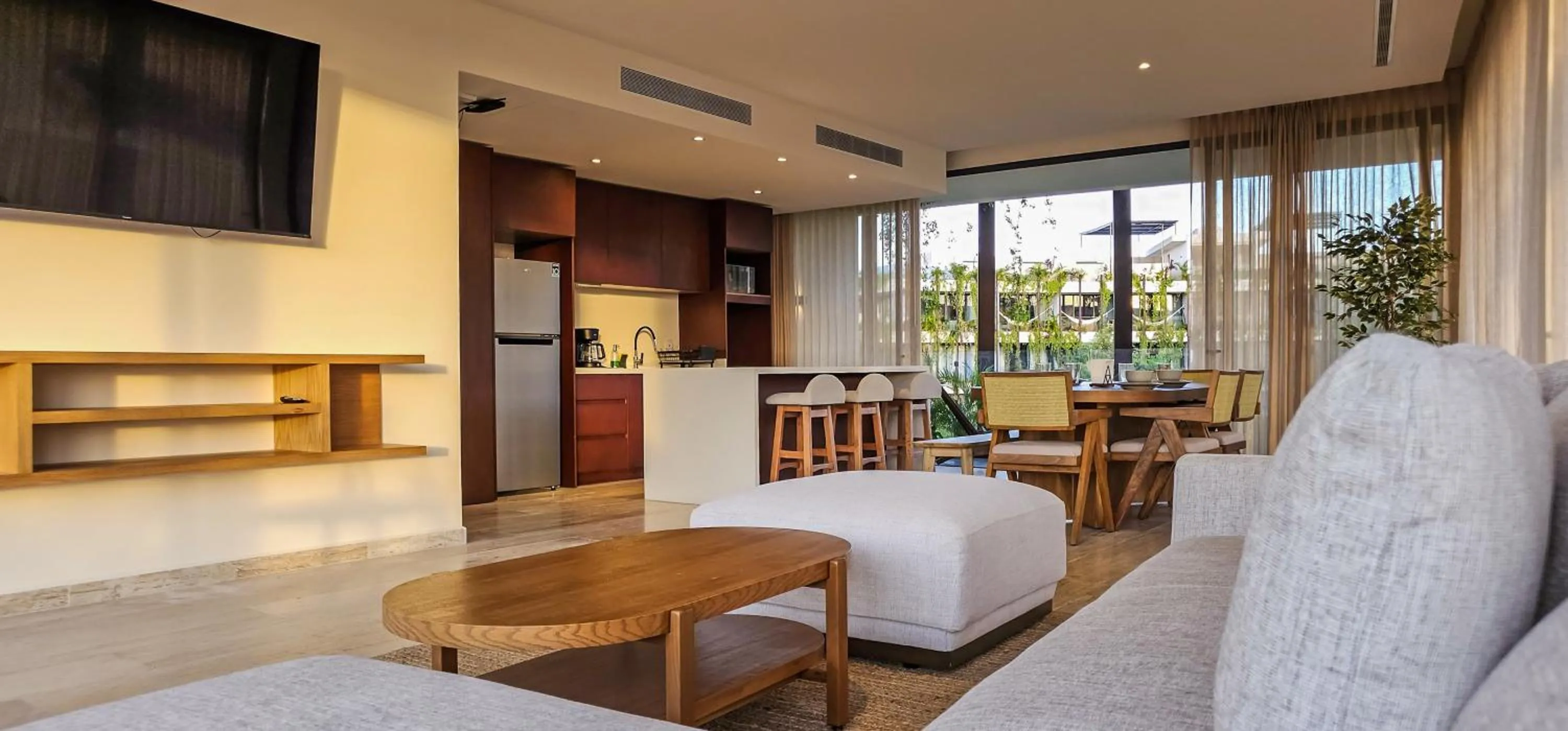 Seating area in Luxury Apartment at Mistiq Temple I Tulum