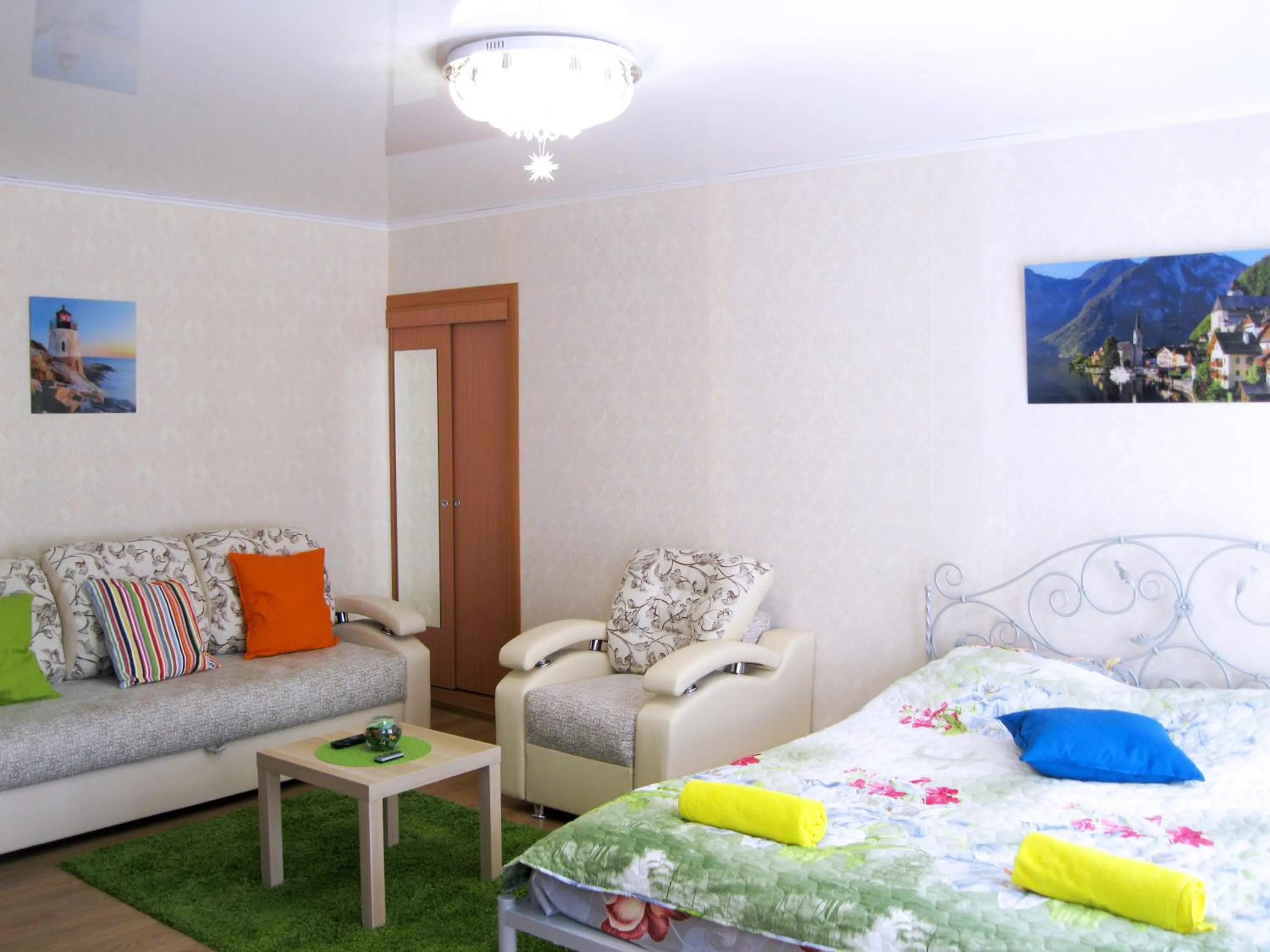 Living room, Bed in Bishkek House Apartament 2