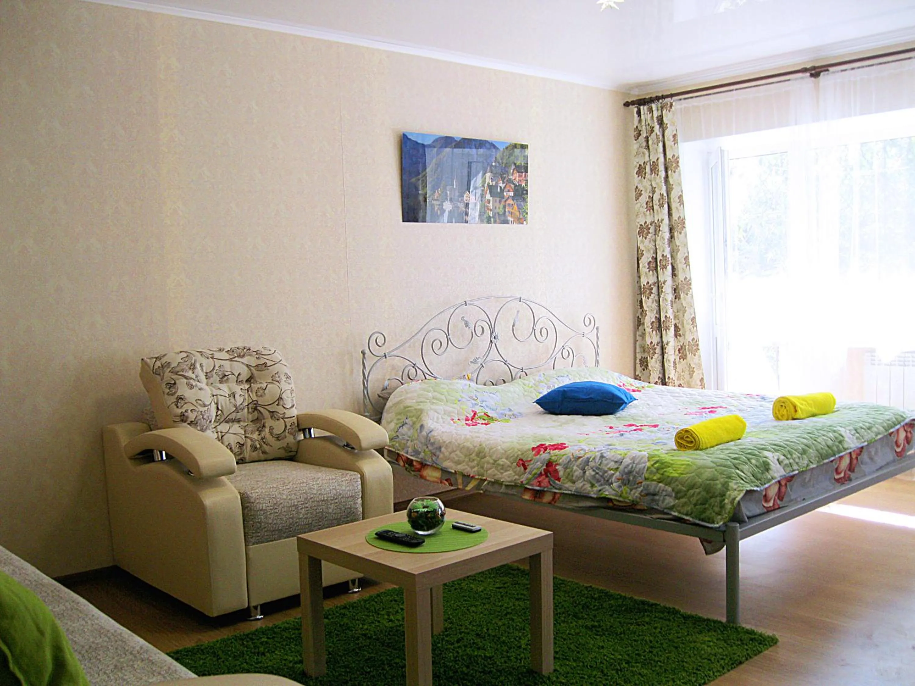 Living room, Bed in Bishkek House Apartament 2