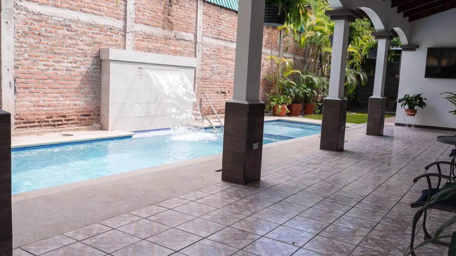 Pool view in Hotel Boutique Nueva Valladolid