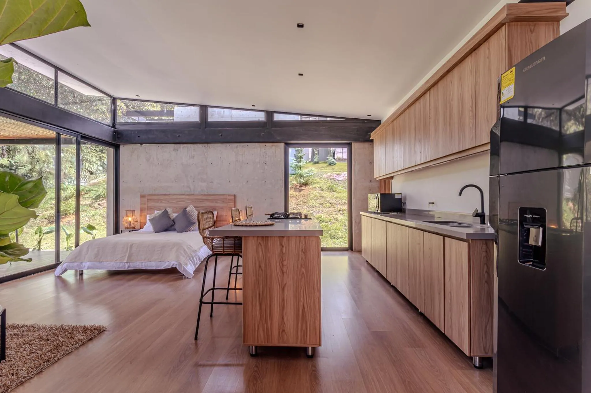 Kitchen or kitchenette, Bed in Soy Local Reserva Sajonia
