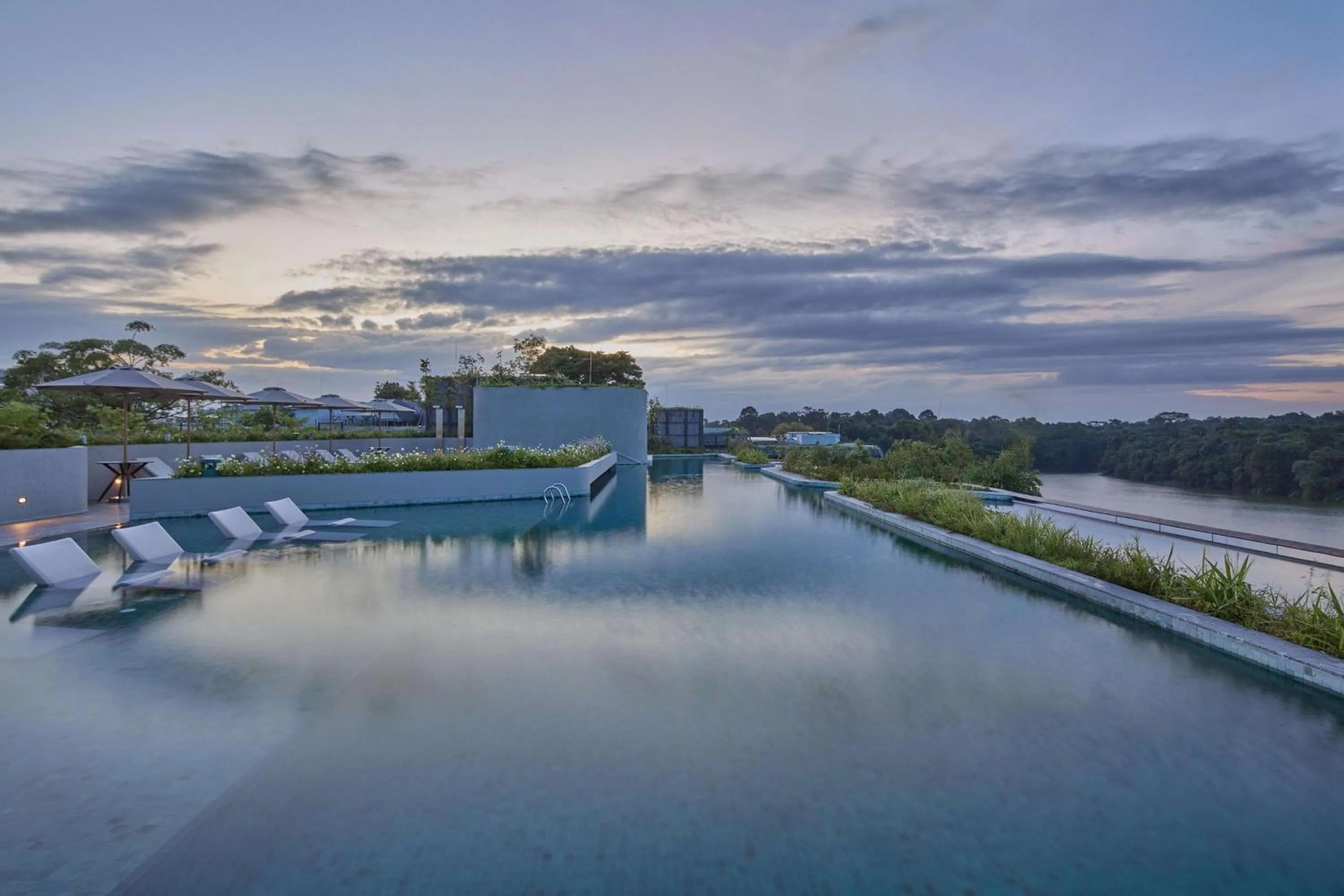 Pool view in Mandai Rainforest Resort by Banyan Tree