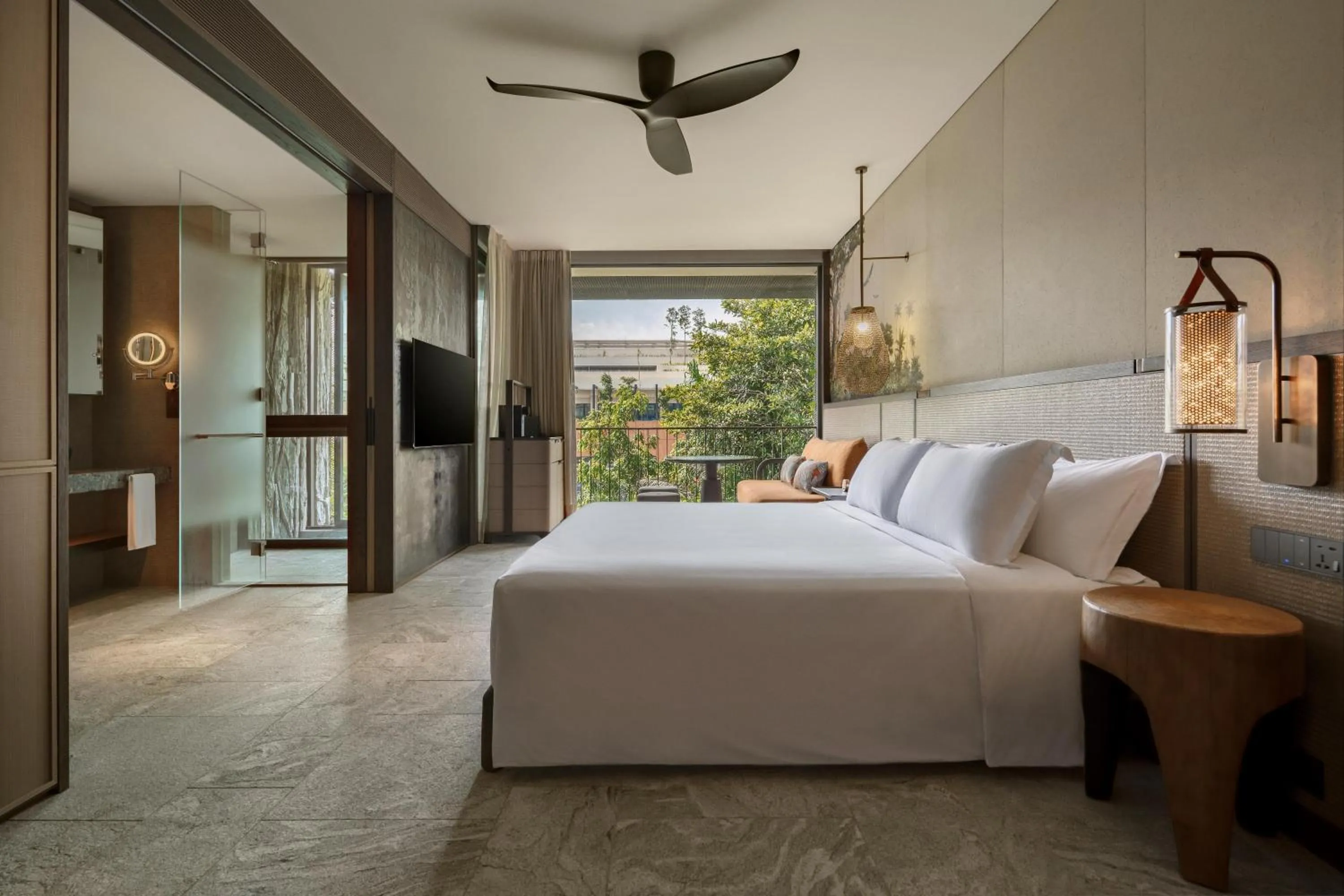 Bed in Mandai Rainforest Resort by Banyan Tree