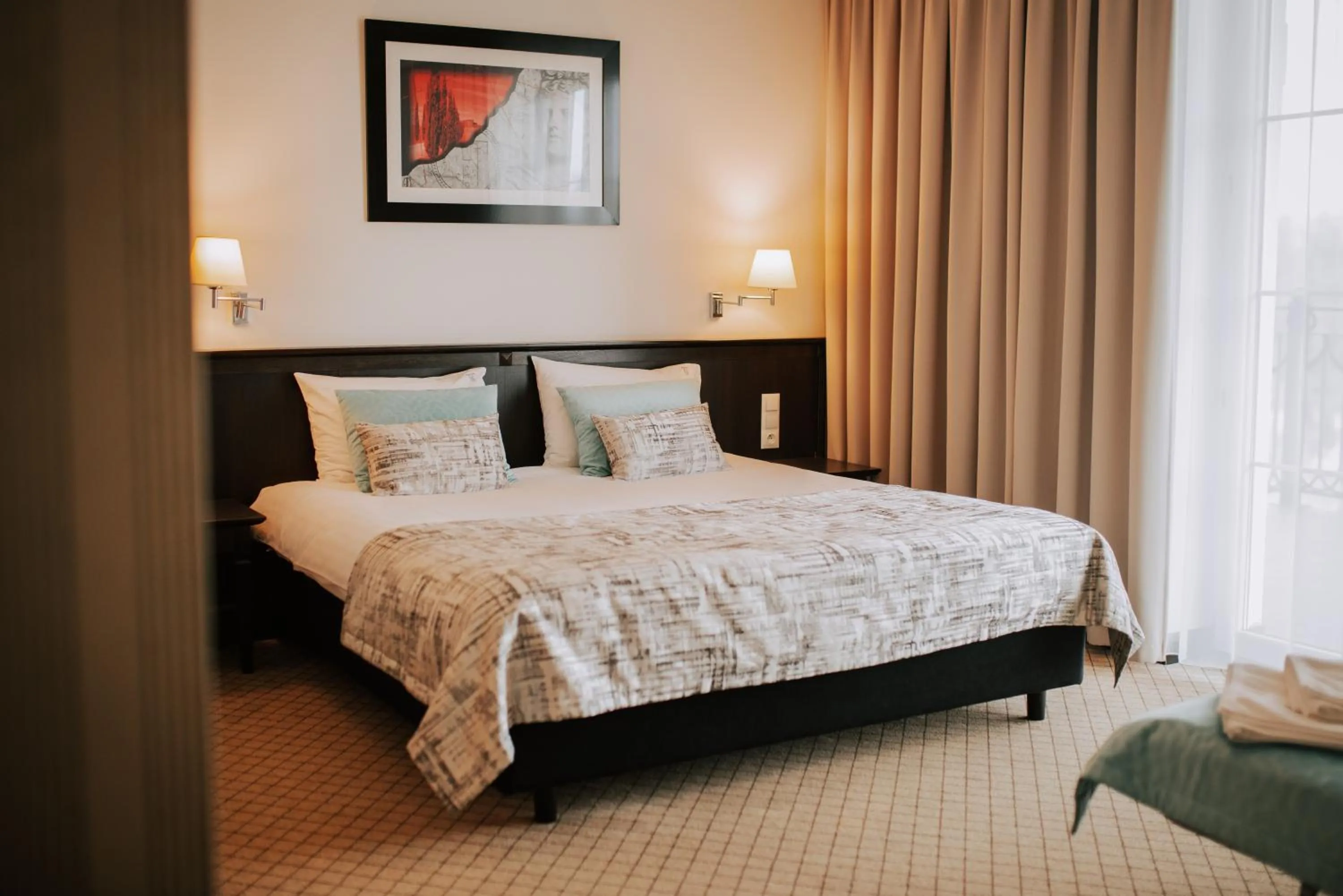 Bed in Hotel Toscania