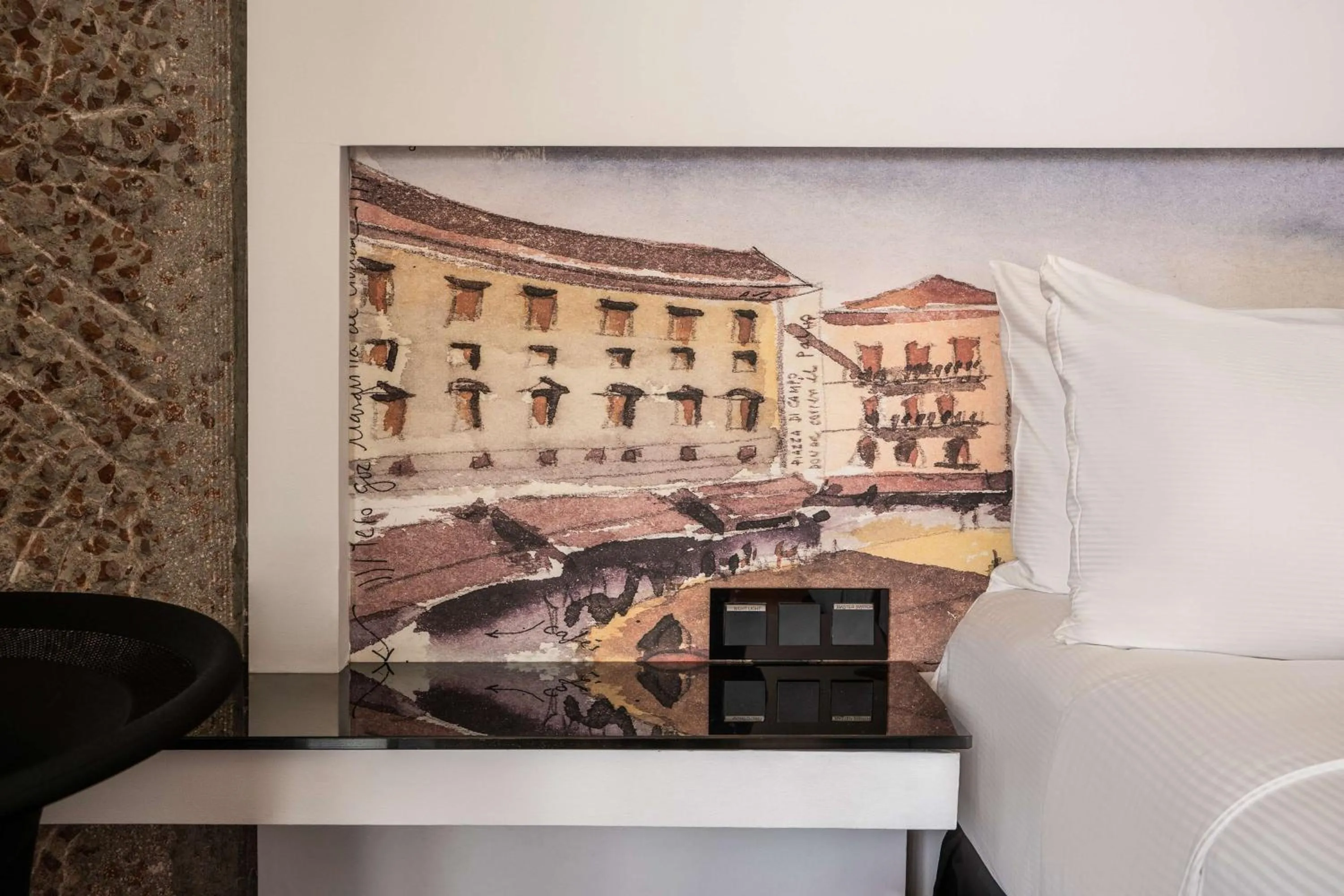 Bed in Hilton Madrid Airport