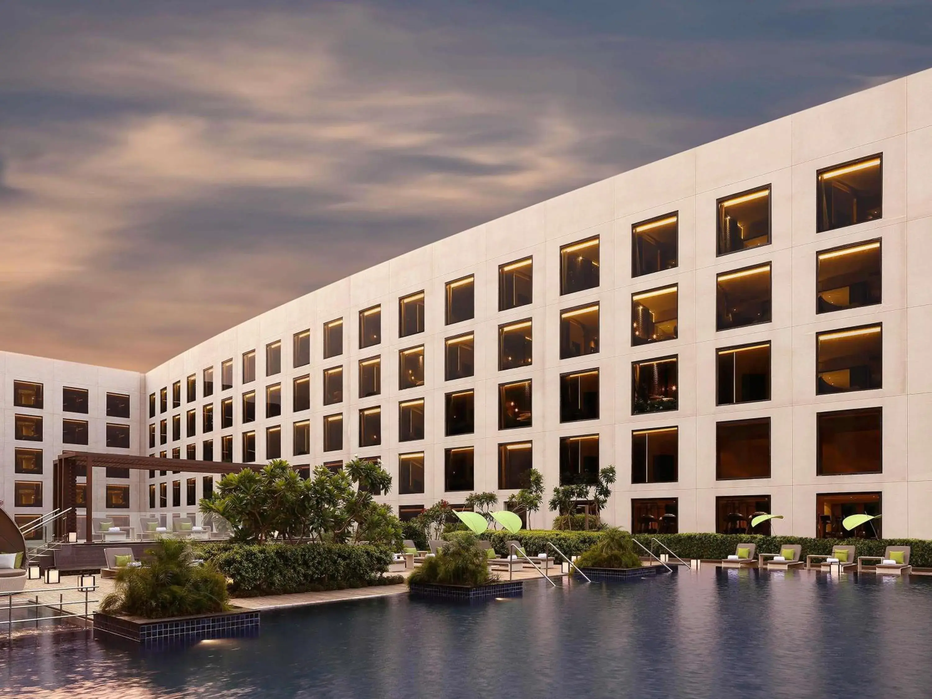 Pool view in Pullman New Delhi Aerocity Pool view in Pullman New Delhi Aerocity