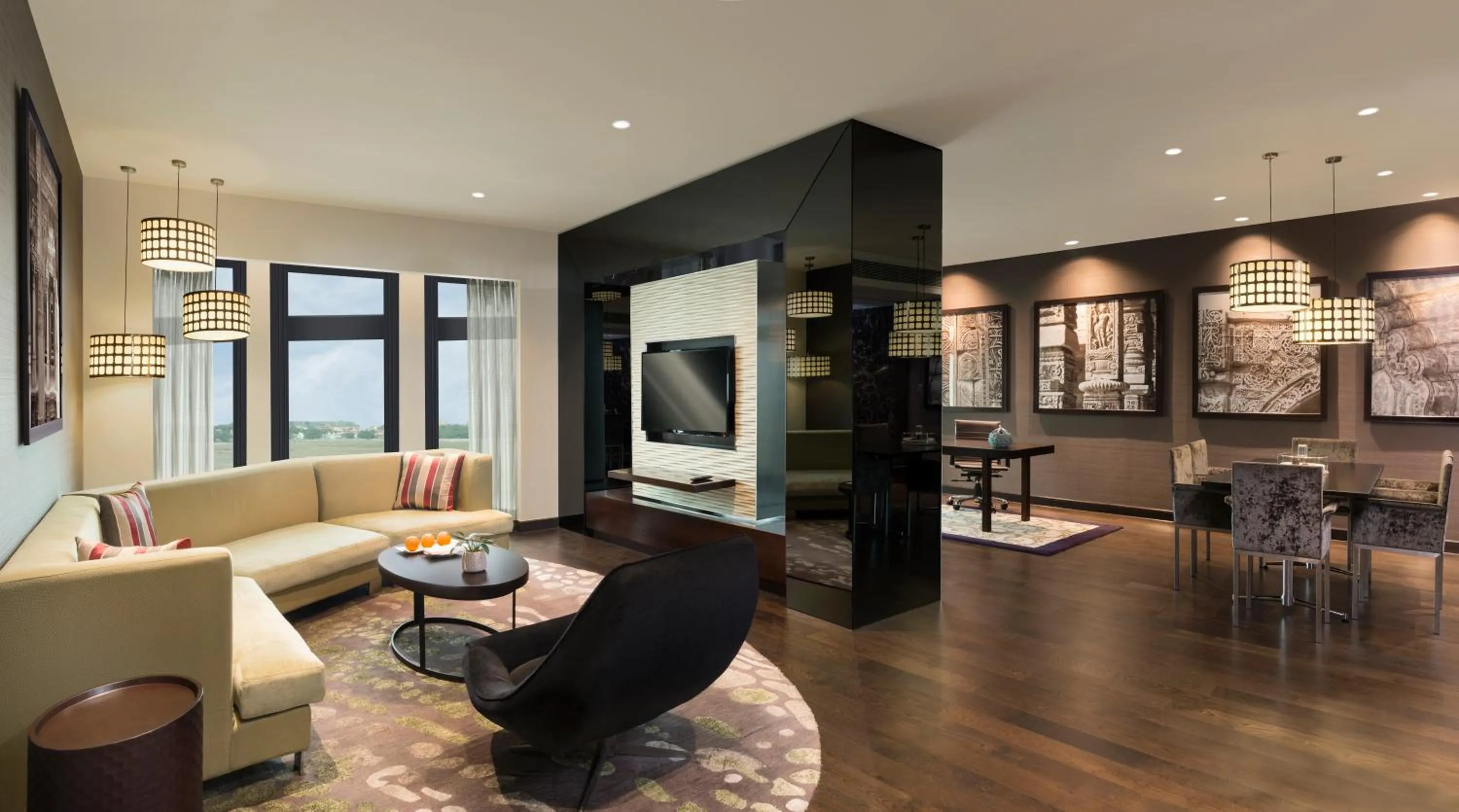 Living room in Pullman New Delhi Aerocity