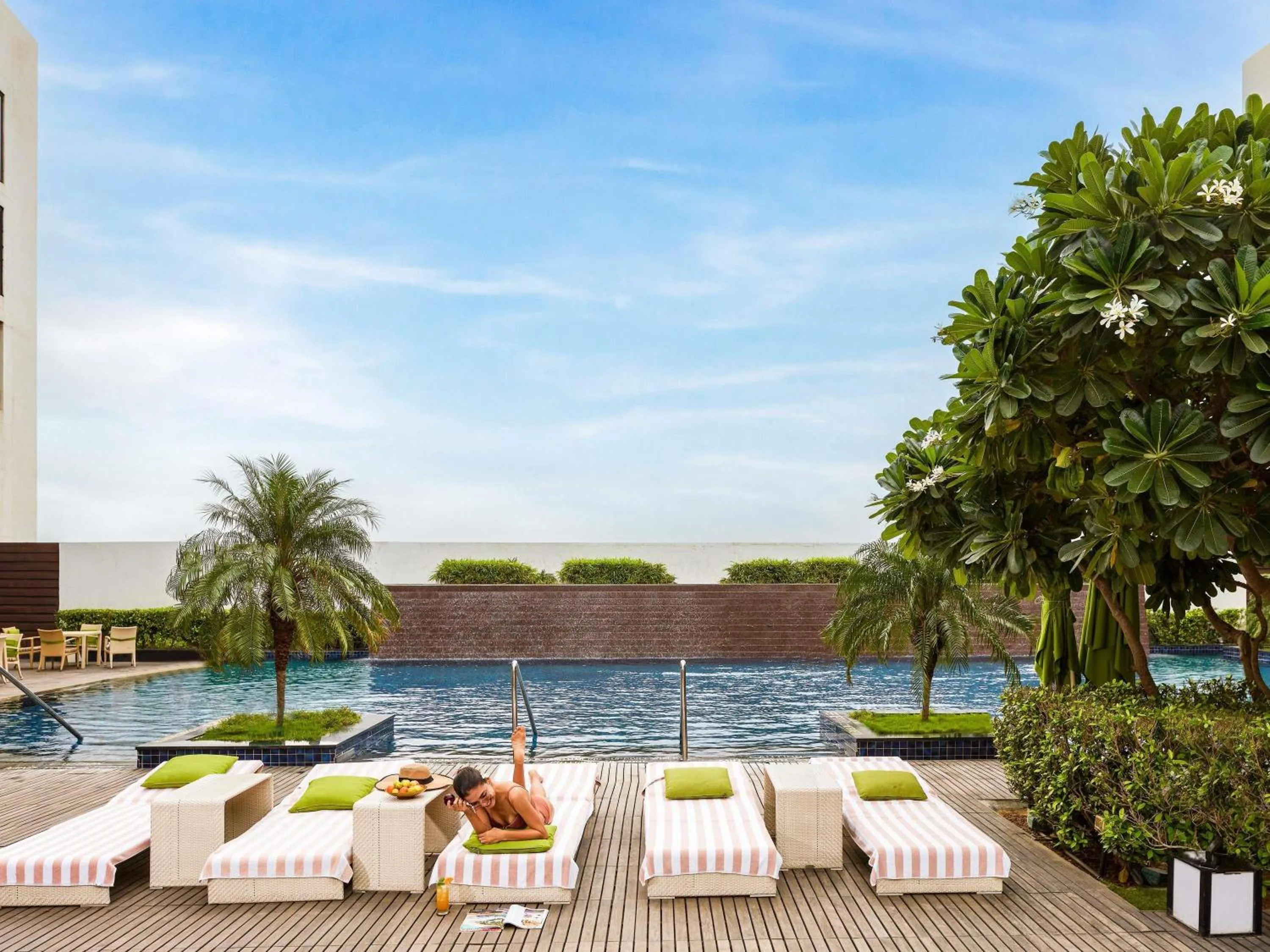 Pool view in Pullman New Delhi Aerocity